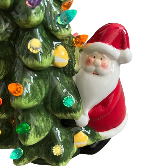 Vintage ceramic Santa light up Christmas tree 13 inch - Picture 2 of 8
